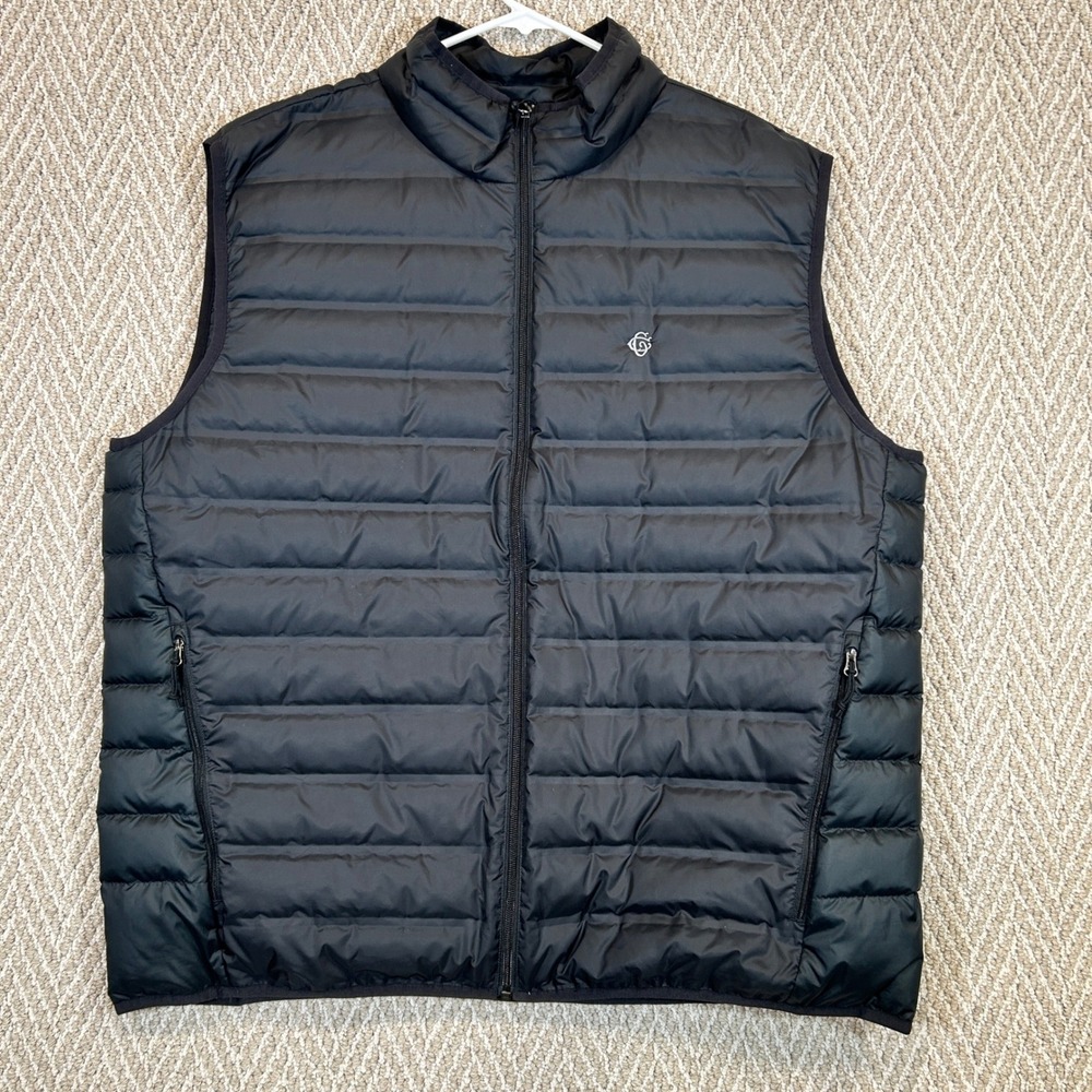 Columbia Vest Mens XXL Black 650 Fill Down Puffer Quilted Full Zip RN 69889